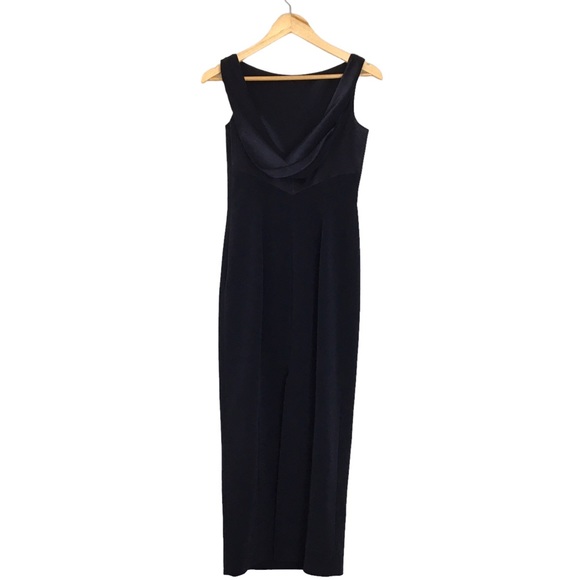 Tahari Navy Maxi Pencil Skirt Audrey Hepburn Style Formal Dress - Picture 5 of 12